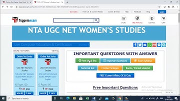 NTA UGC NET Women’s Studies 2020, Free Online Mock Test  | Online Test Series |