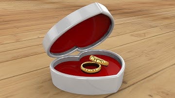 Cinema 4D Tutorial -  Heart case with gold rings