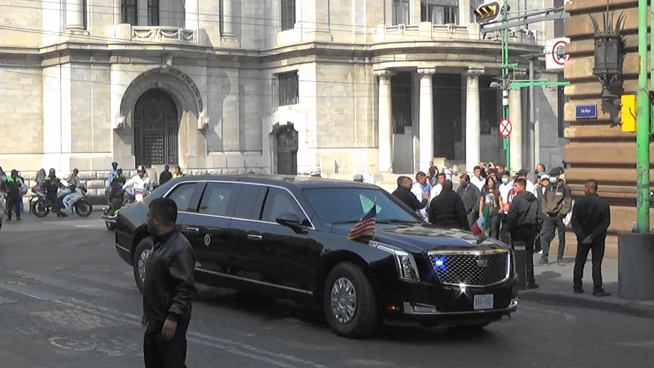 US President Biden's HUGE motorcade in Mexico City! (+60 CARS) 🇲🇽 🇺🇸