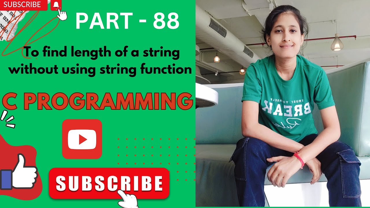 To find the length of a string without using the string function in C ...