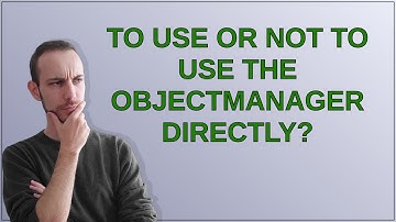 Magento: To use or not to use the ObjectManager directly?