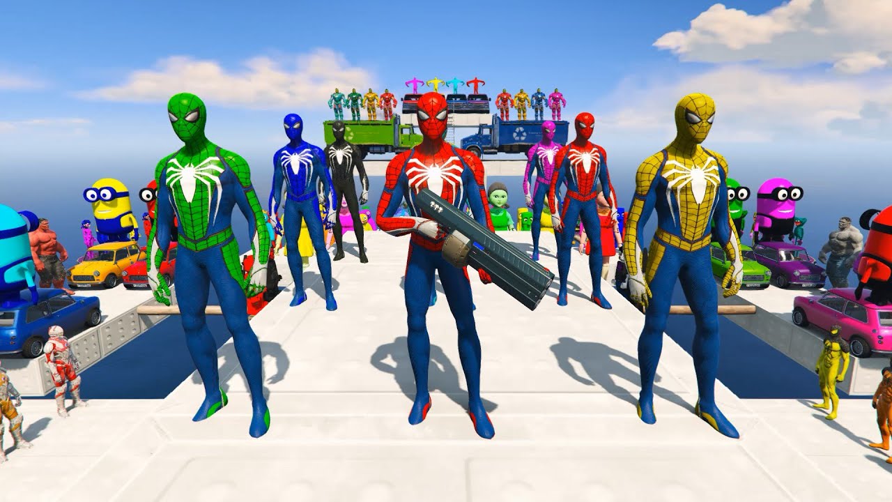 GTA 5 Epic Ragdolls | Spiderman and Super Heroes Jumps/fails (Euphoria Physics) Episode 93