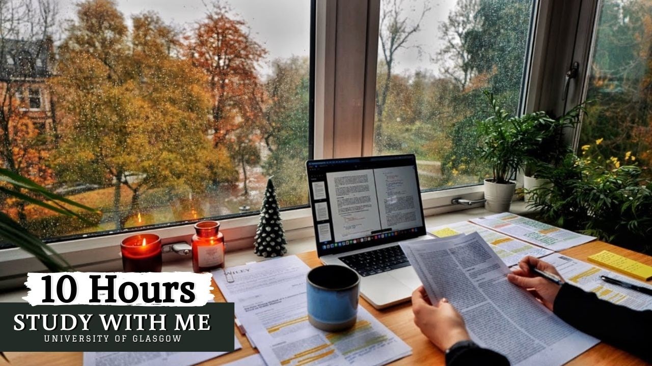 12-HOUR STUDY WITH ME on A RAINY DAY 🎓  Scottish Highlands | Pomodoro | Deep Work Mode | No Music