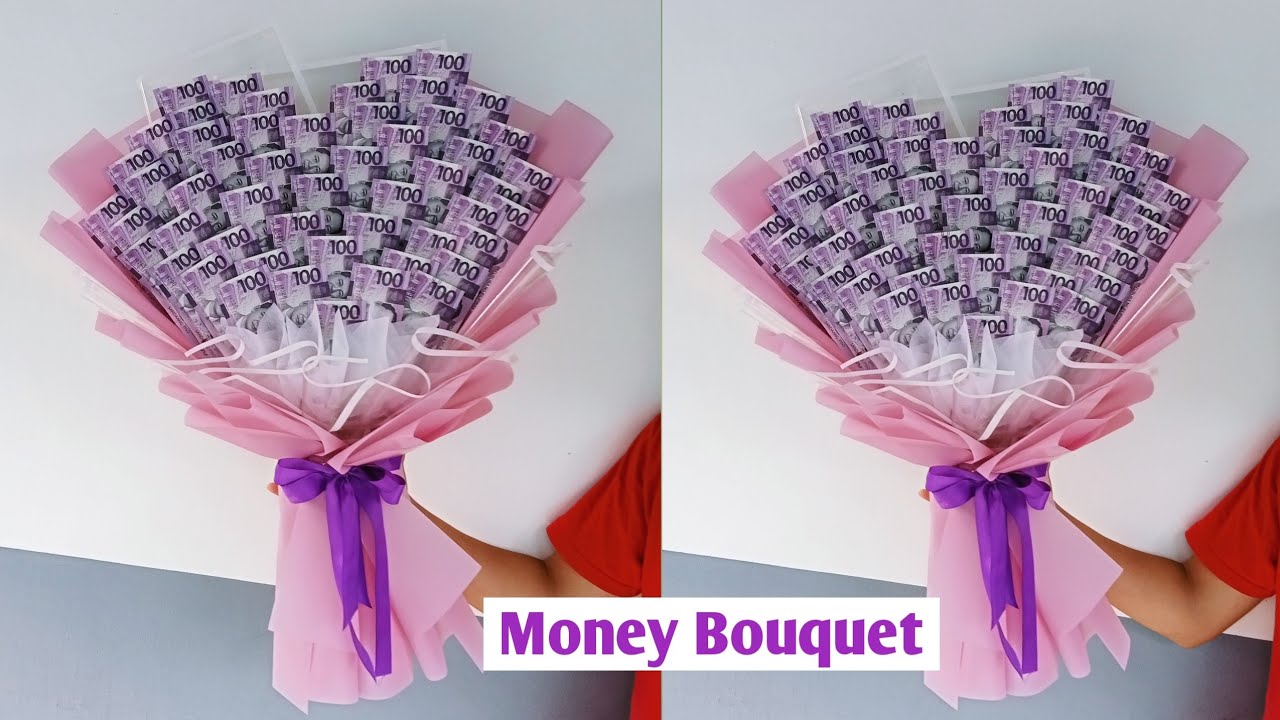 Easy to make Money Bouquet 💐 #flowerarrangement #giftidea #diy