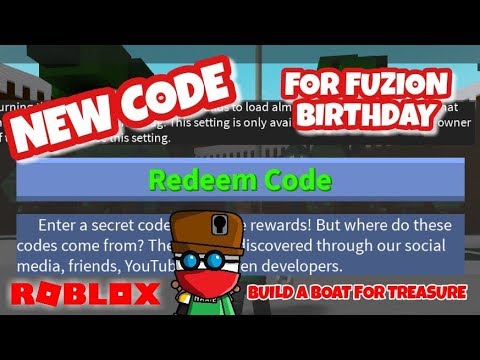 *new code* for fuzion birthday - roblox - build a boat for