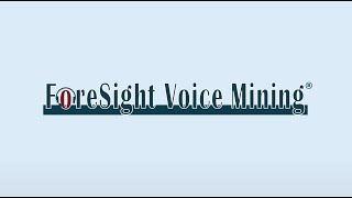 コールセンターAIソリューション「ForeSight Voice Mining」紹介動画
