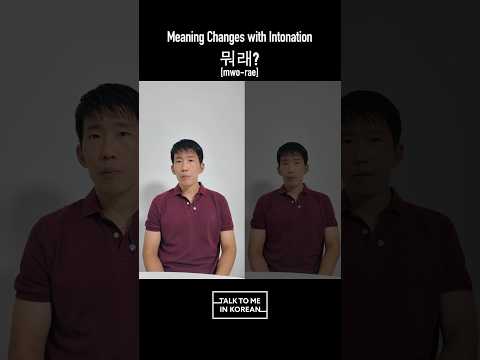 <strong>Meaning</strong> Changes <strong>with</strong> Intonation♫🇰🇷