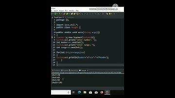Multiplication table in number with range java program #java #shorts #ytshorts