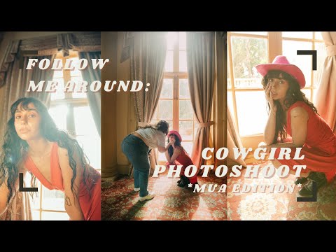 Baby MUA does her first photoshoot! COWGIRL Extravaganza! | VLOG