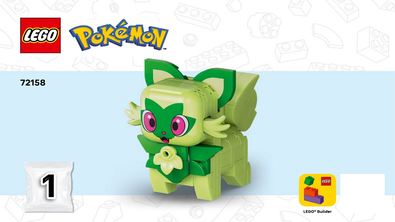 Sprigatito, Fuecoco and Quaxly Battle LEGO instructions