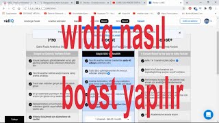 WİDIQ NASIL BOOST YAPILIR 2020 youtube keyword research widıq boost yapma