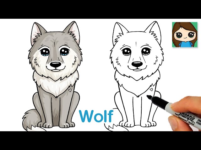 How To Draw A Wolf Easy | Cartoon Animal - Youtube