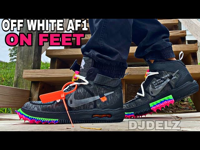 On-Foot Looks // OFF-WHITE x Nike Air Force 1 Mid “Graffiti”