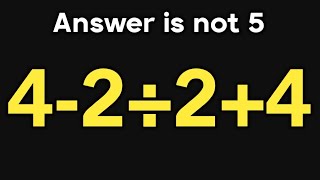 4-2÷2+4 = ❓ / Can you solve this simple math question / PEMDAS rules question