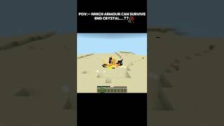 Pov:- Which Armour Could Survive End Crystal...?? #spongebob #shorts