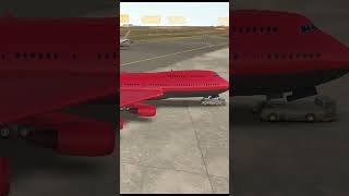 Boeing 747 Pushback At Brisbane Airport Airline Commander