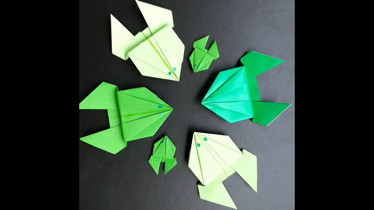 How to make a frog in paper who can jump? Comment faire une grenouille