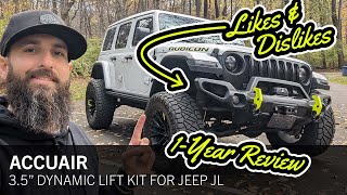 LIKES & DISLIKES AFTER ONE YEAR  AccuAir 3.5' Dynamic Lift Kit for Jeep JL (20182023)