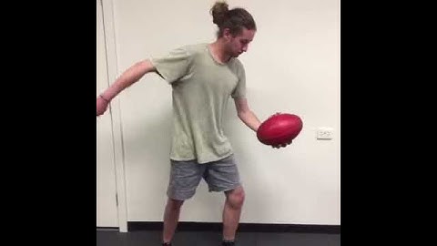 Instructional Vine - How to handball an AFL football