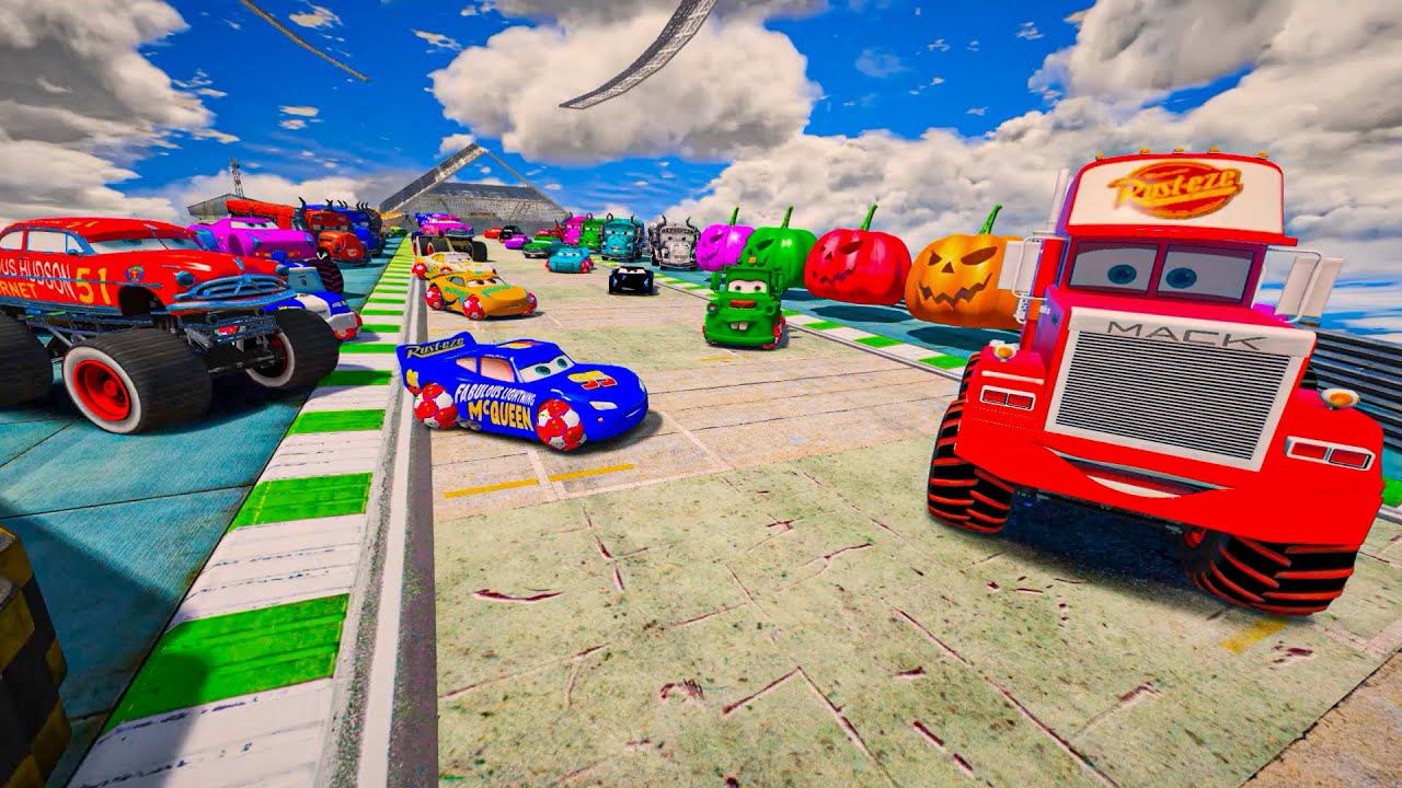 Disney Pixar Cars 3 Mack Monster Truck Fabulous Lightning McQueen Toys Tow Mater Miss Fritter Racing