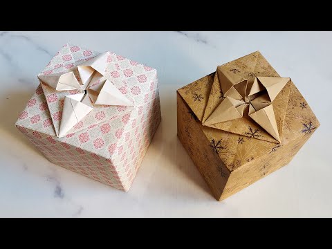 How to wrap a square gift box | Gift wrapping ideas square box