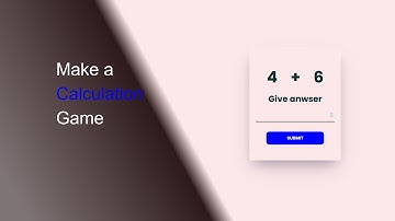 Code Calculation Game Using HTML, CSS & JavaScript || JS Projects