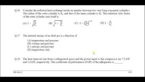 Mechanical gate previous year 2016 set 2 question 18