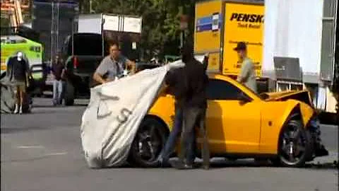2010 Bumblebee Camaro Crash at Transformer 3 Filming