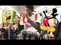 GUY SOUNDS LIKE SPONGEBOB AND MICKEY MOUSE ON MTA TRAIN NYC! (Verbal Ase)