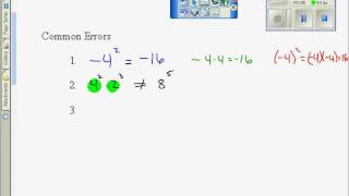 SKC MATH 100 | Ch.4 Sc.2 Common Exponent Errors
