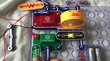 Snap Circuits Jr Select Symphony of Sounds Photo Incandescent Soren machine gun euro siren