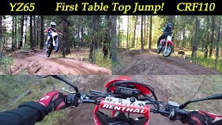 قفزة على منصة ترابية (Table Top) باستخدام دراجتي YZ65 و CRF450L screenshot 2