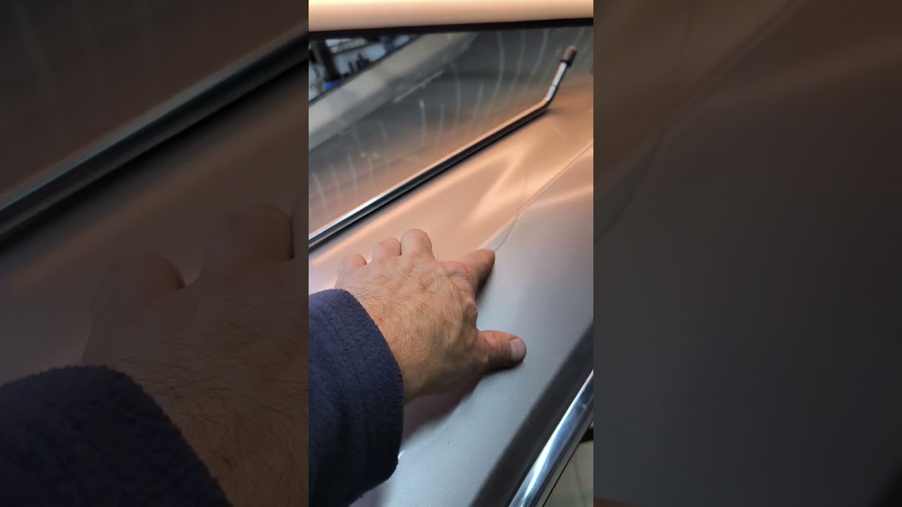 Ремонт острой вмятины на двери Hyundai Tucson. Ремонт и обучение технологии PDR. Обучение pdr