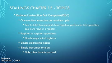 CSIT 256 Chapter Overview Stallings Ch 15