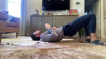 Supine Bridge w/ Reach