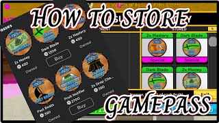 How to store GAMEPASSES in your Inventory!