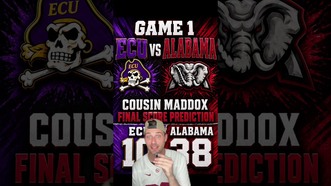 WATCH: Alabama GAME 1 Prediction 🔥 Cousin Maddox Locks In His Final Score For Game 1 vs ECU 👀
