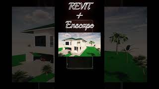 Modern 2-Storey Hip Roof Home | Exterior Glimpse #shorts #architecturewalkthrough #enscape