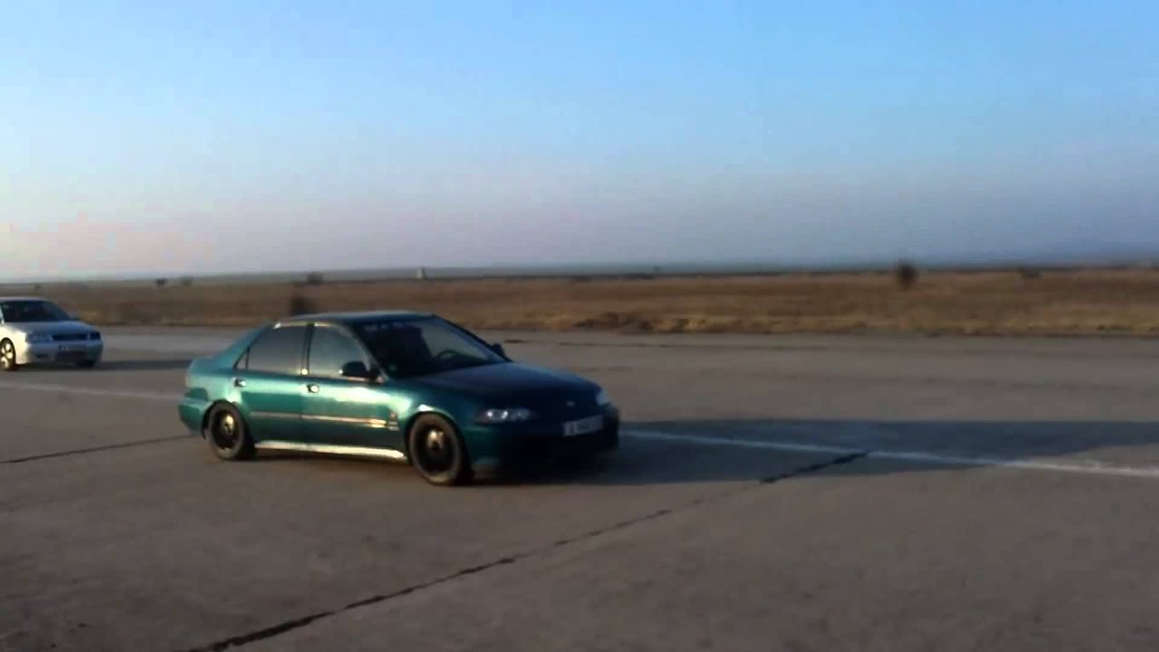 Audi A3 1 8T + Vs Honda Civic VTI Turbo YouTube