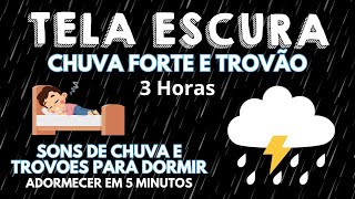 Som de Chuva e Trovões na Floresta Nebulosa à Noite 🌧 Apenas 3 minutos para adormecer imediatamente