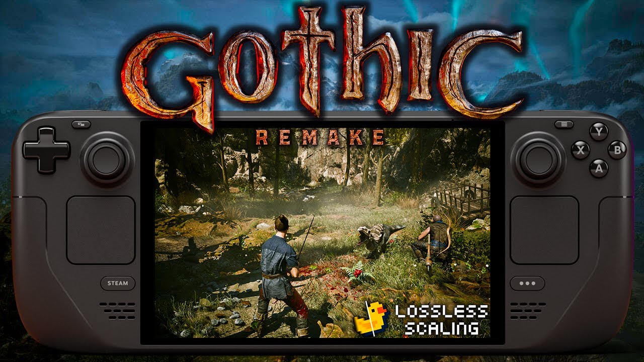 Gothic 1 Remake Performance Test On Steam Deck Oled | 800p + Lossless Scaling