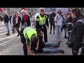 هولندي يعتدي على امرأة خلال مظاهرة داعمة لفلسطين