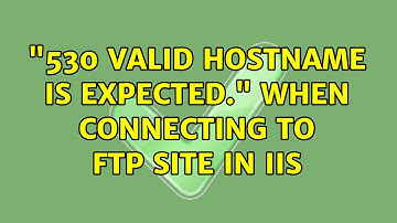 "530 Valid hostname is expected." when connecting to FTP site in IIS