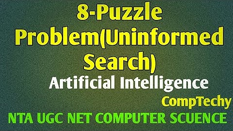 8-Puzzle Problem with Uninformed Search/Blind Search/NTA UGC NET Computer Science/CompTechy