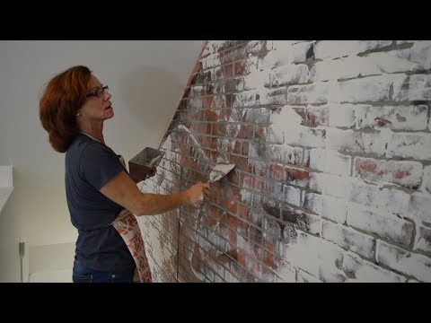 German Smear /Schmear Brick Plastered Wall Tutorial