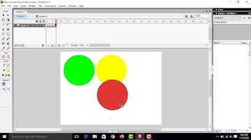 Creating a simple animation using some shapes in Macromedia Flash 8