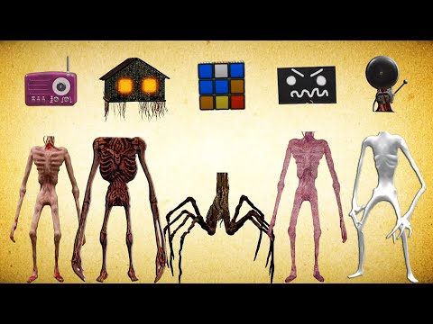 WRONG HEADS SIREN HEAD RADIO, HOUSE HEAD, SIREN HEAD RUBIK, FLATE SCREEN TV, SIREN HEAD BELL RINGER