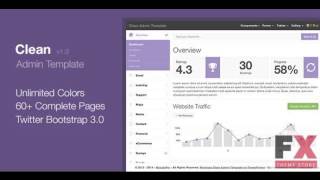 Preview Clean Admin Template TForestSiteTemplates