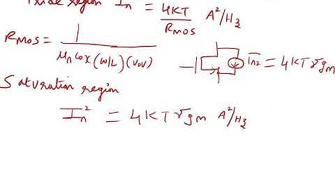 Thermal noise of a MOSFET - Dr.SSN