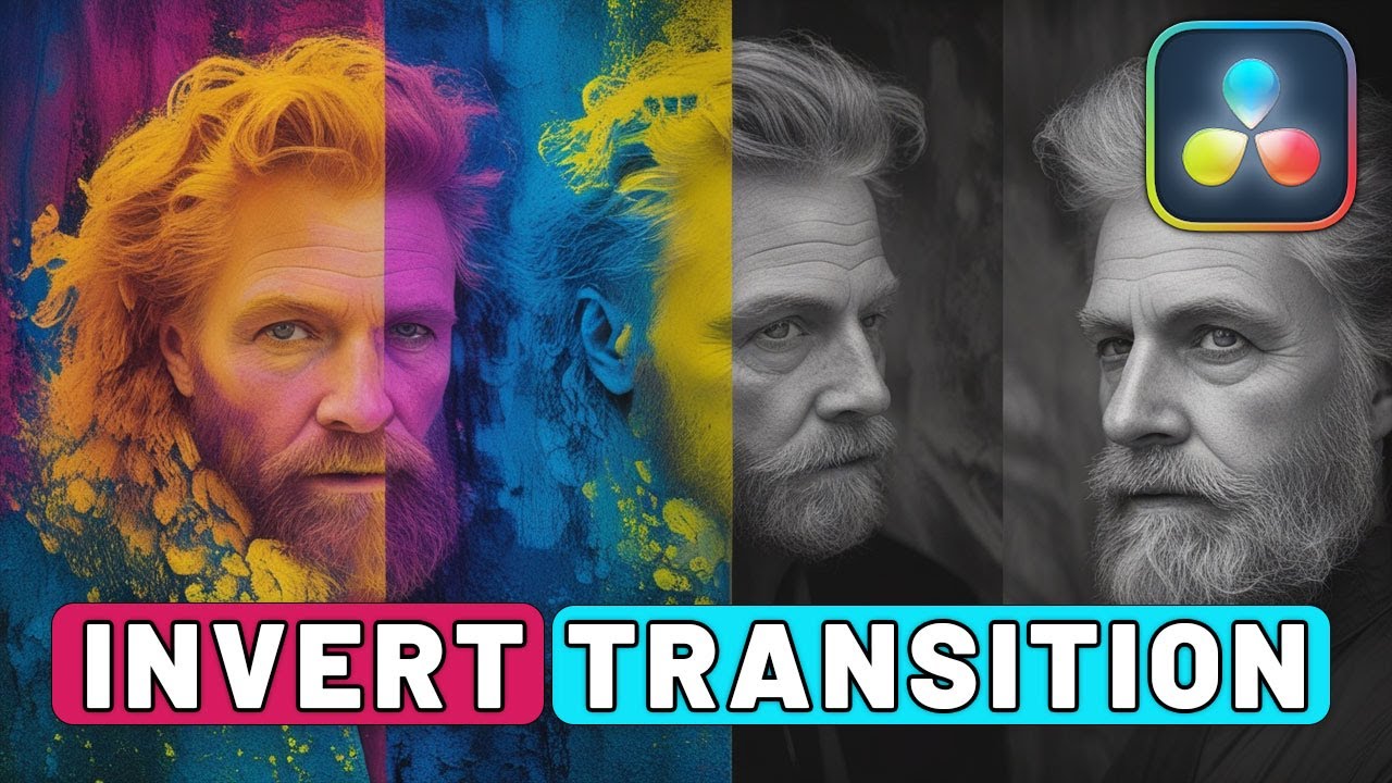 INVERT COLOR FLICKER Transition In Davinci Resolve - YouTube